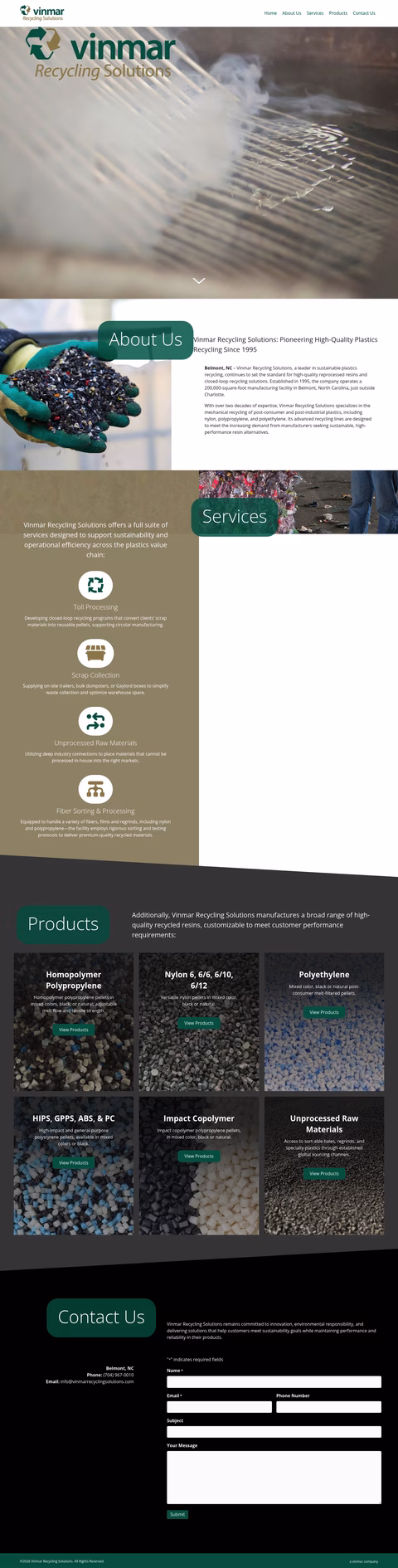 Vinmar-Recycling-Solutions Homepage 1440px