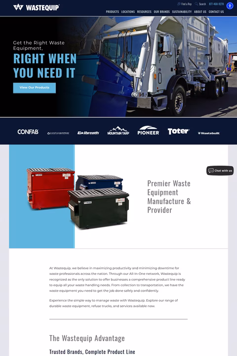 Wastequip Homepage 1440px