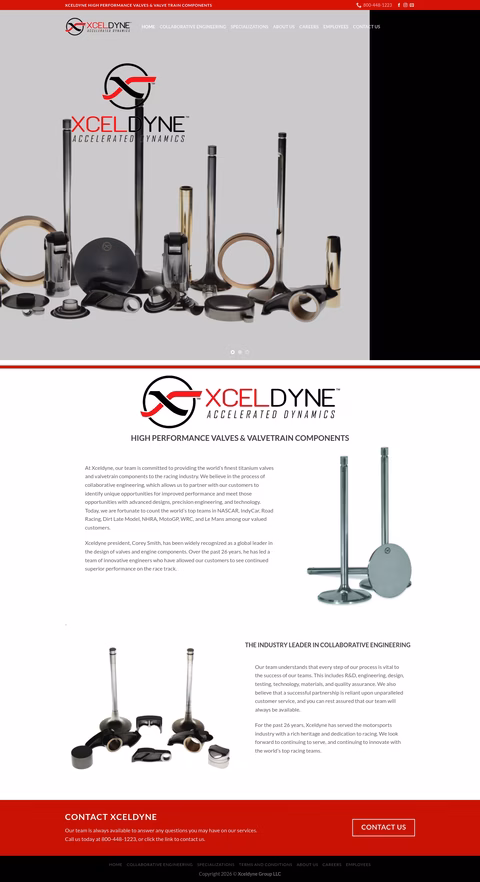 Xceldyne-Technologies Homepage 1440px