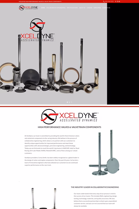 Xceldyne-Technologies Homepage 1440px