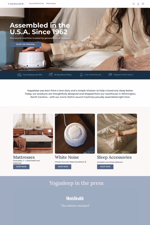 Yogasleep Homepage 1440px