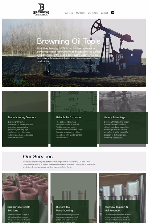 Browning-Oil-Tools Homepage 1440px