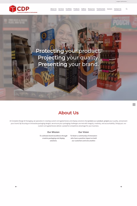 Complete-Design-Packaging Homepage 1440px