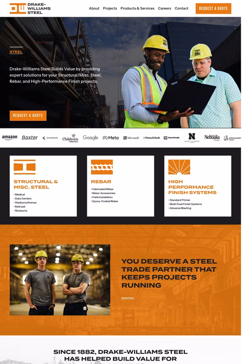 Drake-Williams-Steel-Inc Homepage 1440px