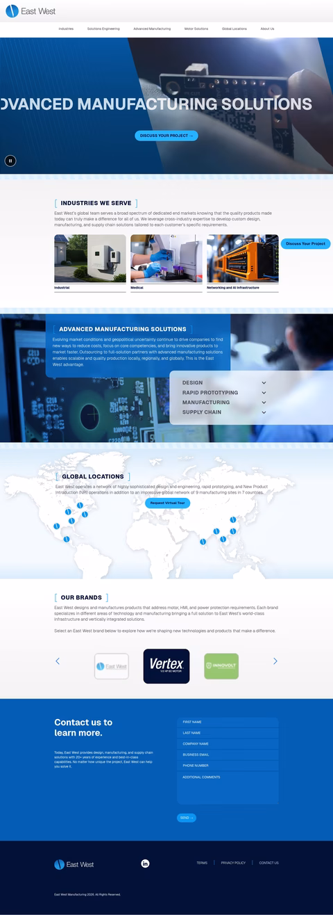 East-West-Manufacturing Homepage 1440px