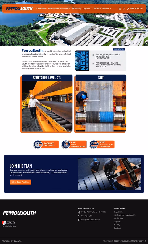 Ferrous-South Homepage 1440px