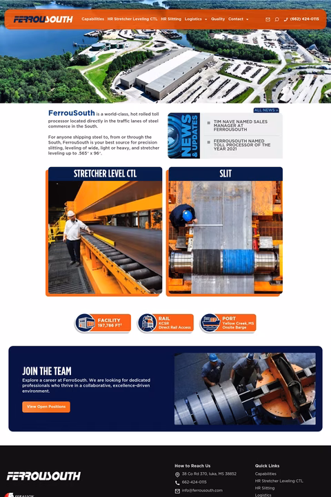 Ferrous-South Homepage 1440px