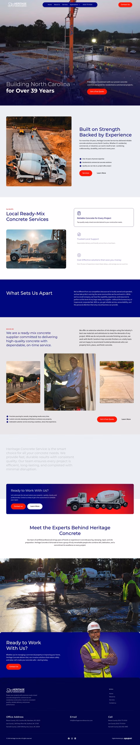 Heritage-Concrete-Service Homepage 1440px
