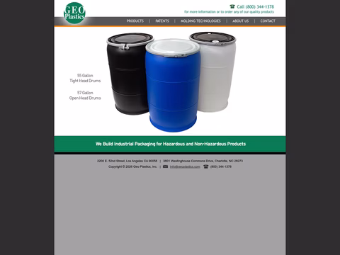 Geo-Plastics Homepage 1440px