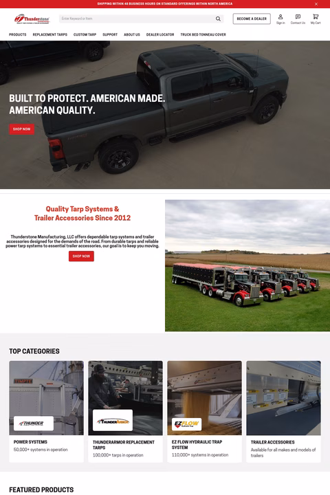 Thunderstone-Manufacturing Homepage 1440px