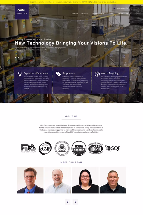 Abs-Corporation Homepage 1440px
