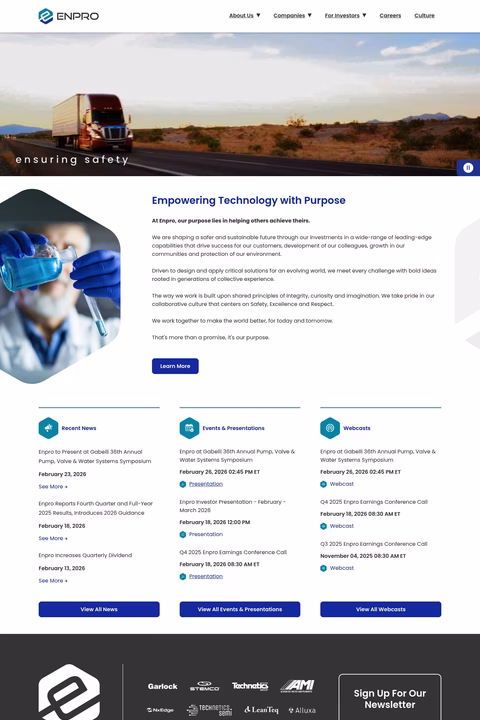 Enpro Homepage 1440px