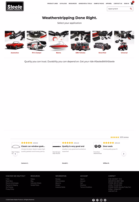 Steele-Rubber-Products Homepage 1440px