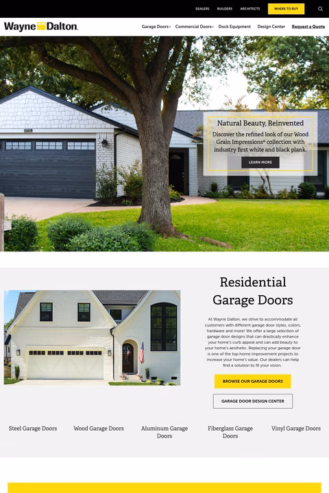 Wayne-Dalton Homepage 1440px