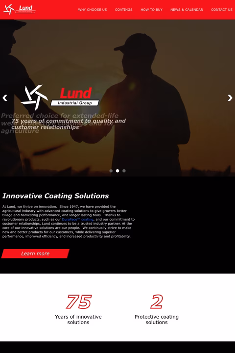 Lund-Coating-Technologies Homepage 1440px