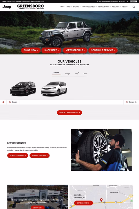 Greensboro-Chrysler-Dodge-Jeep-Ram Homepage 1440px