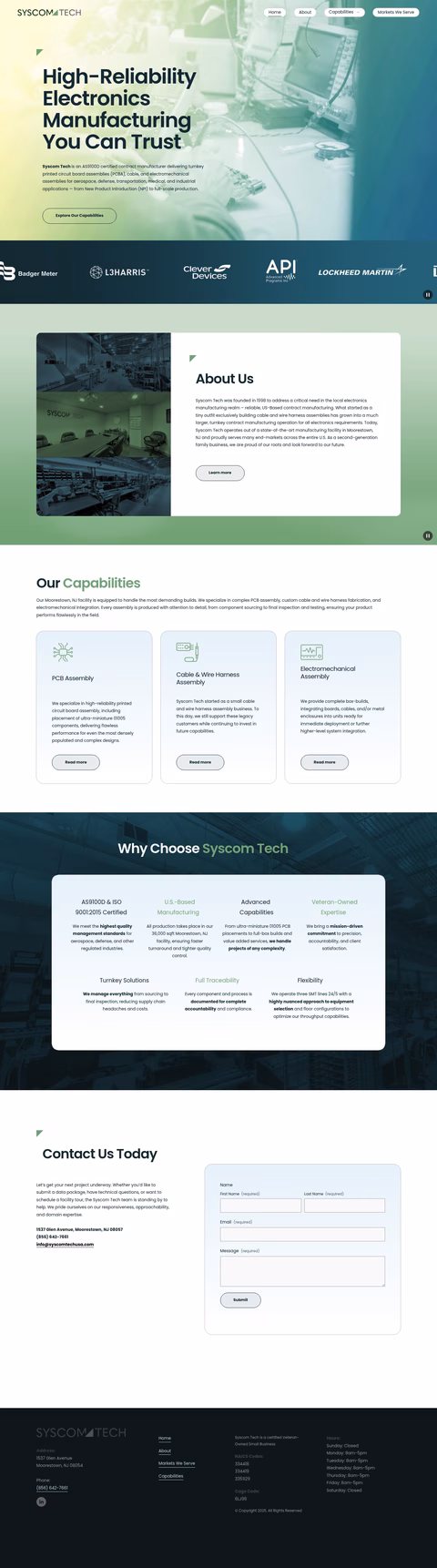 Syscom-Tech Homepage 1440px
