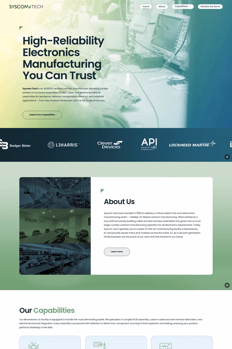 Syscom-Tech Homepage 1440px