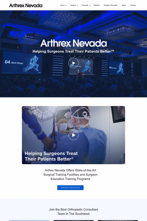 Arthrex-Nevada Homepage 1440px
