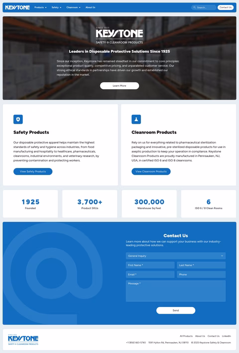 Keystone-Safety Homepage 1440px