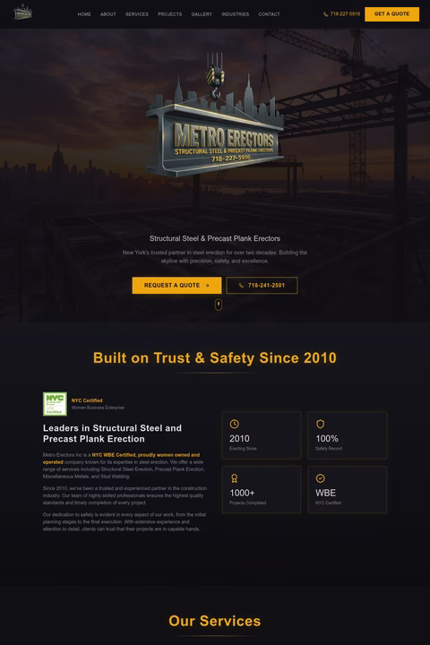 Metro-Erectors-Inc Homepage 1440px