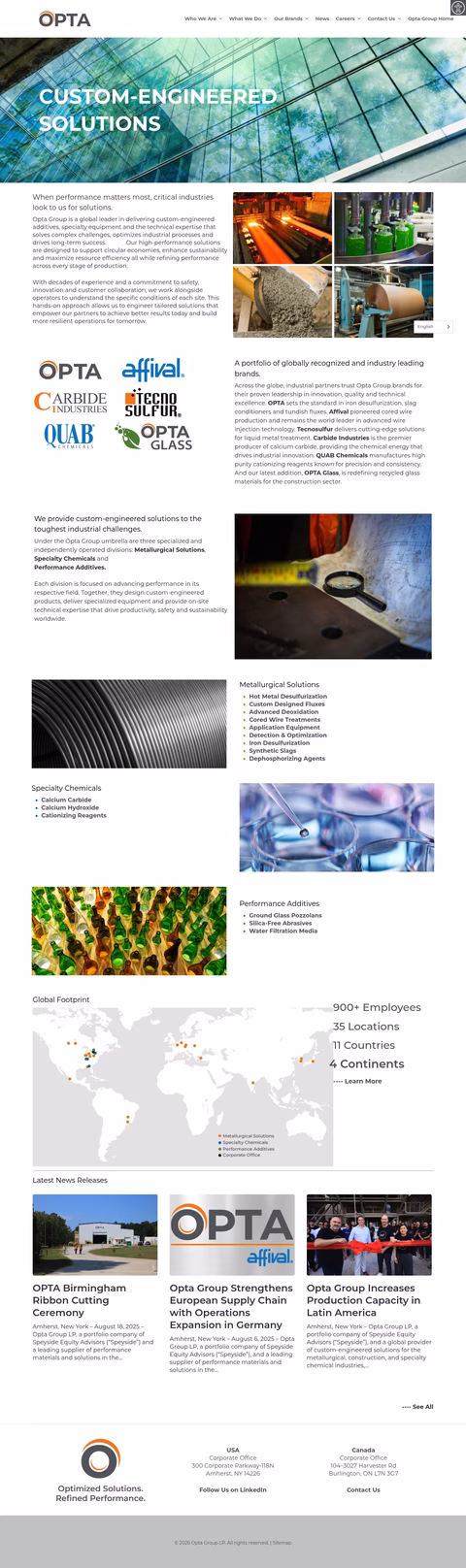 Opta-Group Homepage 1440px