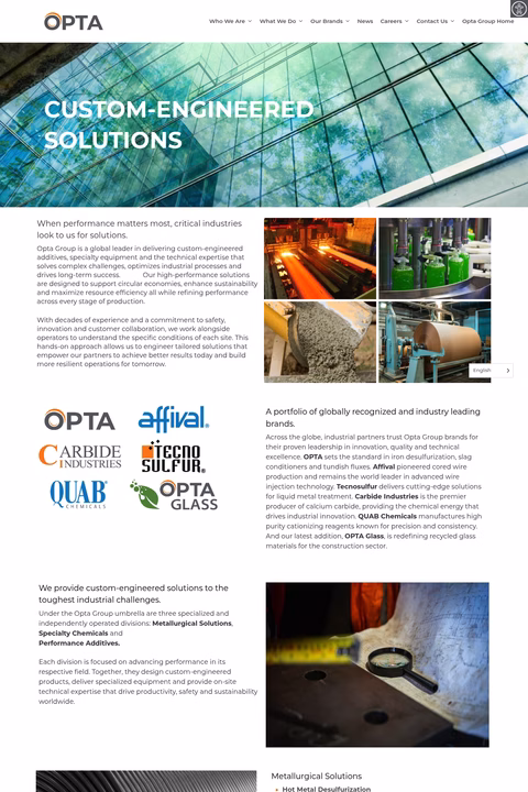 Opta-Group Homepage 1440px