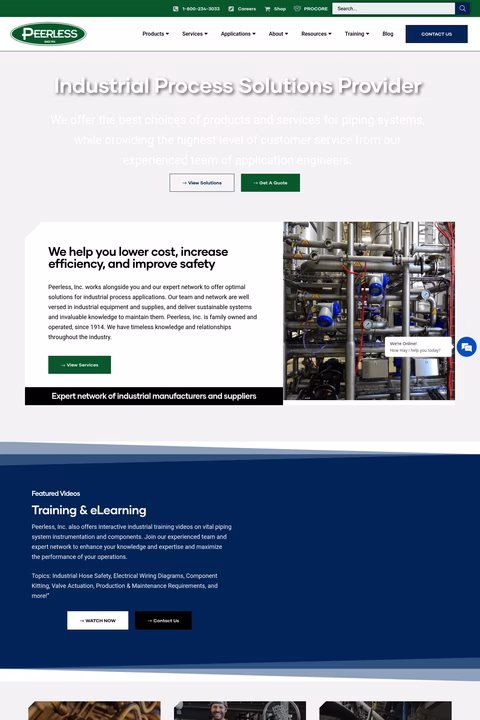 Peerless-Inc Homepage 1440px