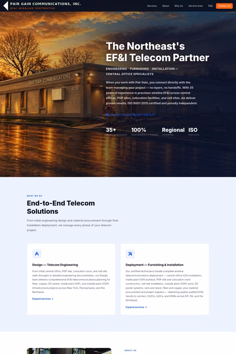 Pair-Gain-Communications Homepage 1440px