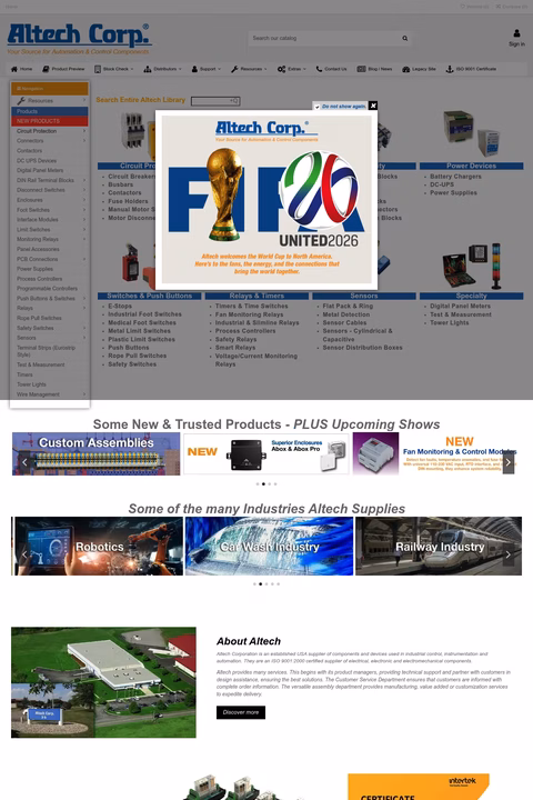 Altech-Corporation Homepage 1440px