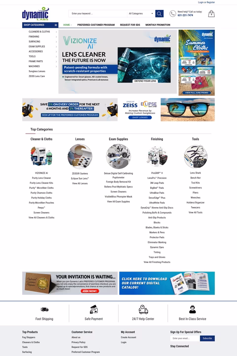 Dynamic-Laboratories Homepage 1440px