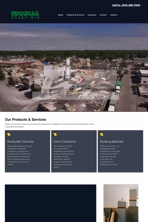 Nicolia-Ready-Mix Homepage 1440px
