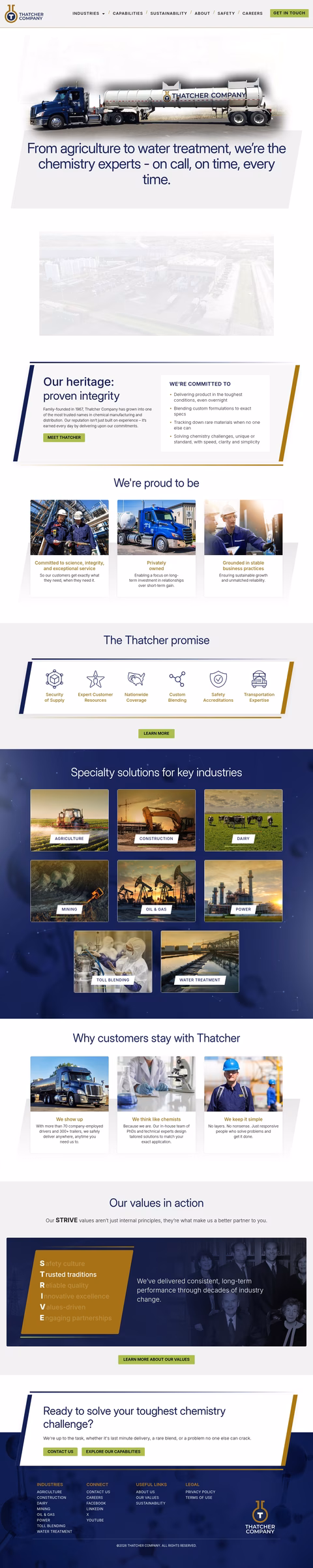 Thatcher-Company Homepage 1440px