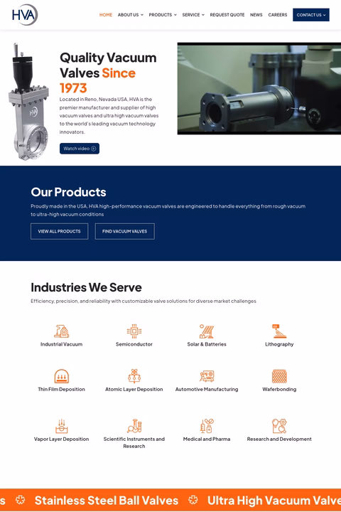 Hva-Vacuum-Valves Homepage 1440px