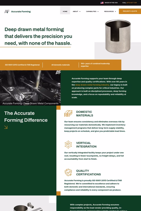 Accurate-Forming Homepage 1440px