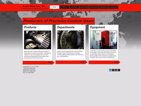 Acme-Gear-Company Homepage 1440px