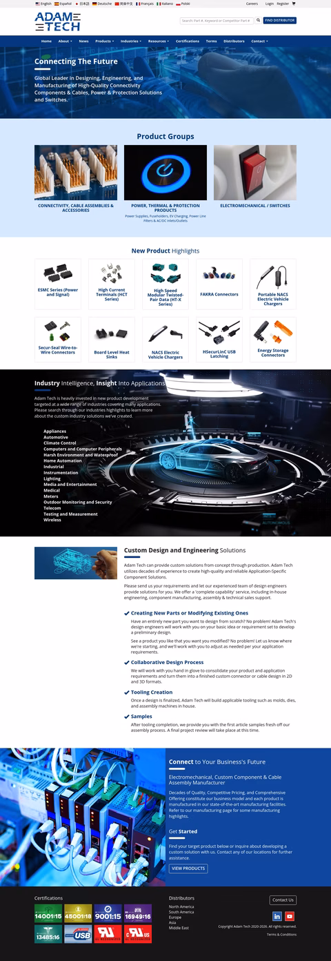 Adam-Tech Homepage 1440px
