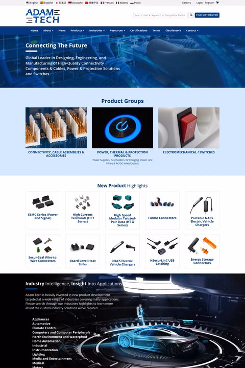 Adam-Tech Homepage 1440px