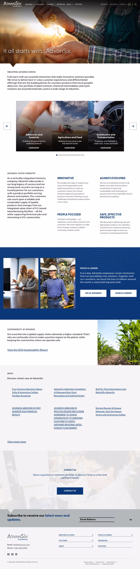 Advansix-2 Homepage 1440px