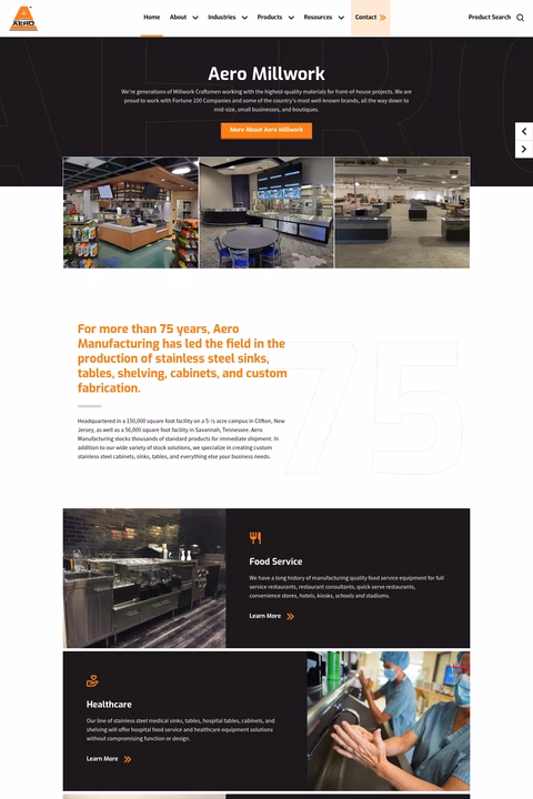 Aero-Manufacturing Homepage 1440px