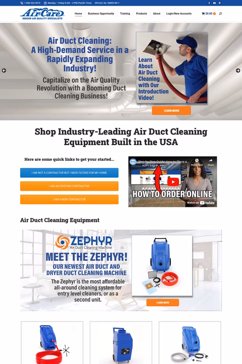 Air-Care Homepage 1440px