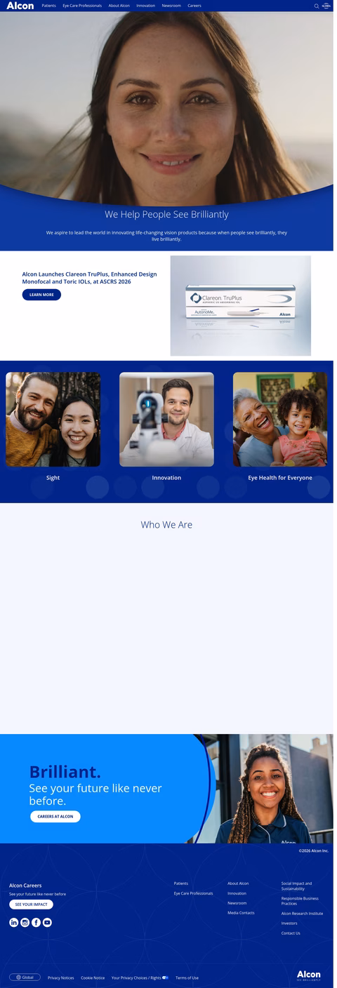 Alcon Homepage 1440px