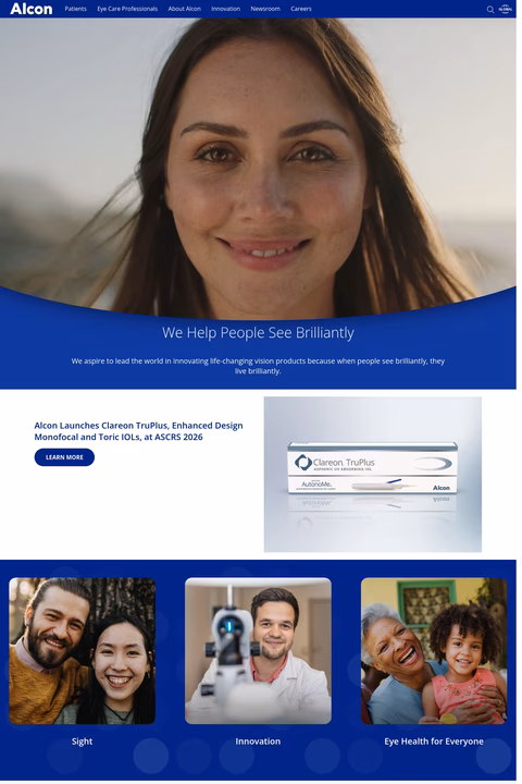 Alcon Homepage 1440px