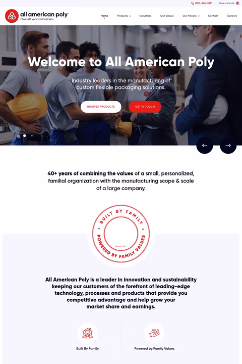 All-American-Poly Homepage 1440px