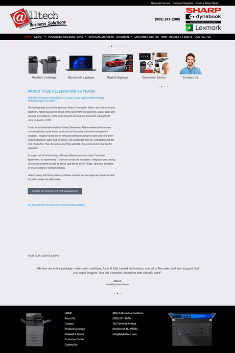 Alltech-Business-Solutions Homepage 1440px