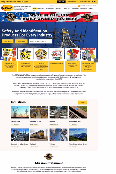Almetek-Industries Homepage 1440px