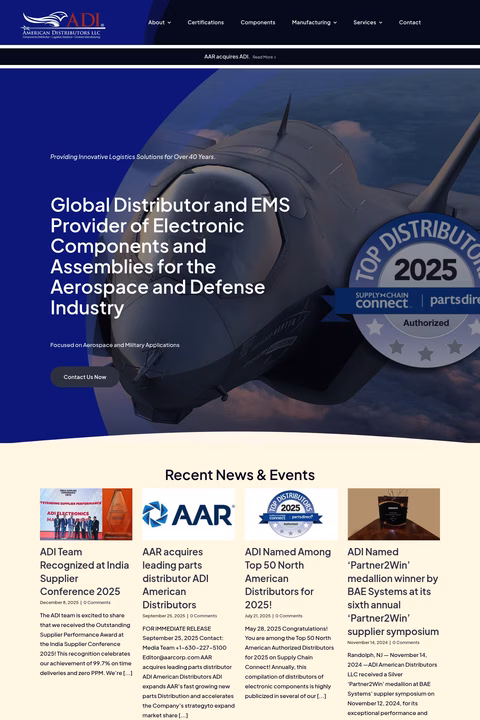 American-Distributors Homepage 1440px