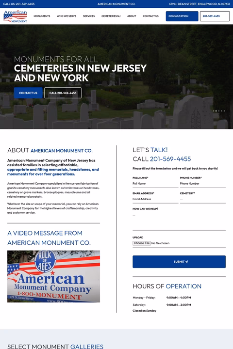 American-Monument Homepage 1440px