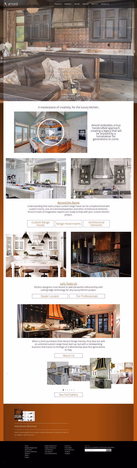 Amore-Design-Factory Homepage 1440px
