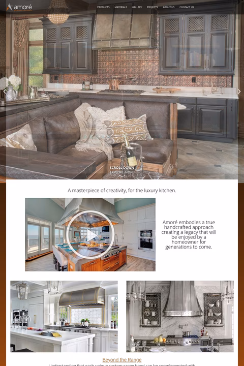 Amore-Design-Factory Homepage 1440px